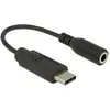 Image de Delock Adaptateur audio USB C (14 cm), Adaptateur données + vidéo, Noir