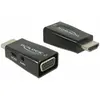 Image de Delock 65901 HDMI-A à (Audio, VGA, 4.70 cm), Adaptateur données + vidéo, Noir