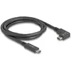 Image de Delock Câble USB 10 Gbps USB Type-C  mâle vers Type-C  mâle coudé gauche / droite 1 m 4K PD 60 W avec (1 m, USB 3.2 Gen 2, 60 W), Câble USB