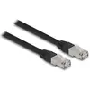 Image de Delock Câble réseau RJ45 Cat.6A S/FTP PE Outdoor 1 m noir (S/FTP, CAT6a, 1 m), Câble réseau