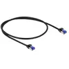 Image de Delock Câble réseau RJ45 Cat.6A S/FTP Slim 0,5 m noir (S/FTP, CAT6a, 0.50 m), Câble réseau