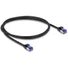 Image de Delock Câble réseau RJ45 Cat.6A S/FTP Slim 1 m noir (S/FTP, CAT6a, 1 m), Câble réseau