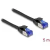 Image de Delock Câble réseau RJ45 Cat.6A S/FTP Slim 5 m noir (S/FTP, CAT6a, 5 m), Câble réseau