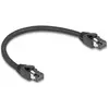 Image de Delock Câble réseau RJ45 Cat.8.1 S/FTP 25 cm jusqu'à 40 Gbps noir (S/FTP, CAT8.1, 0.25 m), Câble réseau