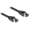 Image de Delock Câble réseau RJ45 Cat.8.1 S/FTP 1 m jusqu'à 40 Gbps noir (S/FTP, CAT8.1, 1 m), Câble réseau