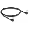 Image de Delock Câble réseau RJ45 Cat.6A S/FTP Slim 90° haut / haut (S/FTP, CAT6a, 1 m), Câble réseau