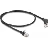 Image de Delock Câble réseau RJ45 Cat.6A S/FTP Slim 90° en haut coudé (S/FTP, CAT6a, 0.50 m), Câble réseau