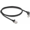 Image de Delock Câble réseau RJ45 Cat.6A S/FTP Slim 90° en haut coudé (S/FTP, CAT6a, 1 m), Câble réseau