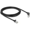 Image de Delock Câble réseau RJ45 Cat.6A S/FTP Slim 90° en haut coudé (S/FTP, CAT6a, 3 m), Câble réseau