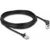 Image de Delock Câble réseau RJ45 Cat.6A S/FTP Slim 90° en haut coudé (S/FTP, CAT6a, 5 m), Câble réseau