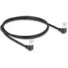 Image de Delock Câble réseau RJ45 Cat.6A S/FTP Slim 90° bas / bas (S/FTP, CAT6a, 1 m), Câble réseau