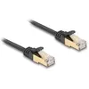 Image de Delock Câble réseau plat RJ45 avec gaine tressée Cat.6 (S/FTP, CAT6a, 0.25 m), Câble réseau