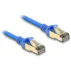 Image de Delock Câble réseau RJ45 Cat.8.1 F/FTP Slim 0,5 m bleu (F/FTP, CAT8.1, 0.50 m), Câble réseau