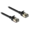 Image de Delock Câble réseau RJ45 Cat.8.1 F/FTP Slim Pro 3 m noir (F/FTP, CAT8.1, 3 m), Câble réseau
