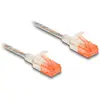 Image de Delock Câble réseau RJ45 Cat.6A U/UTP Slim 1 m transparent (U/UTP, CAT6a, 1 m), Câble réseau