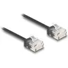 Image de Delock Câble réseau RJ45 Cat.6 UTP Ultra Slim 2 m noir m (UTP, CAT6, 2 m), Câble réseau