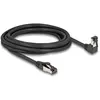 Image de Delock Câble réseau RJ45 Cat.8.1 S/FTP 90° coudé vers le bas / droit 3 m noir (S/FTP, CAT8.1, 3 m), Câble réseau