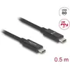 Image de Delock 81210 - Câble USB 80 Gbps USB Type-C mâle vers mâle 16K 60 Hz PD 3.1 240 (0.50 m, 240 W), Câble USB