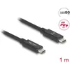 Image de Delock 81211 - Câble USB 80 Gbps USB Type-C mâle vers mâle 16K 60 Hz PD 3.1 240 (1 m, 240 W), Câble USB