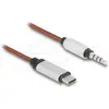 Image de Delock AUX Kabel USB Type-C Stecker zu Klinkenstecker 3,5 mm (1.20 m, Câble AUX), Câble audio