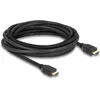 Image de Delock Câble HDMI haute vitesse 48 Gbps 8K 60 Hz noir 5 m (5 m), Câble vidéo, Noir, Or