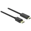 Image de Delock DisplayPort   HDMI (Typ A) (3 m), Câble vidéo, Noir
