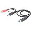 Image de Delock USB 3.0 Type A mâle + USB Type A mâle > USB 3.0 Type A mâle (0.60 m, USB 3.2 Gen 1), Câble USB