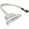 Image de Delock support à profil bas 2x USB 2.0 à l'en-tête (0.50 m, USB 2.0), Câble USB