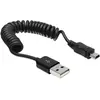 Image de Delock Mini-câble USB à câble spiralé (0.20 m, USB 2.0), Câble USB