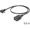 Image de Delock USB mini-A - USB-A, coudé, OTG (0.50 m, USB 2.0), Câble USB