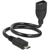 Image de Delock Câble adaptateur de forme USB2.0 MicroB-A, 35cm (0.35 m, USB 2.0), Câble USB