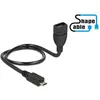 Image de Delock Câble adaptateur USB2.0 Shape MicroB-A, 50cm (0.50 m, USB 2.0), Câble USB
