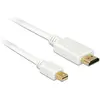 Image de Delock Mini DisplayPort   HDMI (Typ A) (0.50 m), Câble vidéo, Blanc