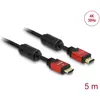 Image de Delock HDMI (Typ A)   HDMI (Typ A) (5 m), Câble vidéo, Noir, Rouge