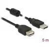 Image de Delock USB A - USB A (5 m, USB 2.0), Câble USB