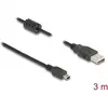 Image de Delock USB-A - USB Mini-B (3 m, USB 2.0, 2.50 W), Câble USB