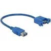 Image de Delock Câble USB3.0, 25cm, A-A, pour l'installation (0.25 m, USB 3.2 Gen 1, 4.50 W), Câble USB