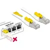 Image de Delock Câble patch : S/STP, 0.5m, blanc (S/FTP, S/STP, CAT6a, 0.50 m), Câble réseau
