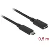 Image de Delock Câble d'extension USB (0.50 m, USB 3.2 Gen 2, 60 W), Câble USB