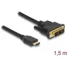 Image de Delock DVI   HDMI (Typ A) (1.50 m), Câble vidéo, Noir