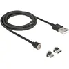 Image de Delock Câble de chargement USB2.0 fiches magnétiques (1.10 m, USB 2.0), Câble USB