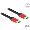 Image de Delock HDMI   HDMI (2 m), Câble vidéo, Rouge, Noir