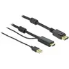 Image de Delock HDMI (Typ A)   DisplayPort (1 m), Câble vidéo, Noir