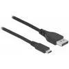 Image de Delock DisplayPort   USB C (0.50 m), Câble vidéo, Noir