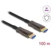 Image de Delock Câble optique HDMI actif avec armure métallique 8K 6 (100 m), Câble vidéo, Noir
