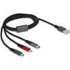 Image de Delock USB-A   USB-C, Lightning, USB Micro B (1 m, USB 2.0), Câble USB