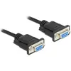 Image de Delock Câble série RS-232 D-Sub 9 femelle à femelle Nullmodem avec boîtier de connecteur étroit (5 m), Câble d'interface