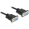 Image de Delock Câble série RS-232 D-Sub 9 femelle à femelle Nullmodem avec boîtier de connecteur étroit (10 m), Câble d'interface
