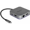 Image de Delock USB3.1-C (USB-C, 5 ports), Station d’accueil + hub USB, Gris