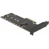 Image de Delock Adaptateur de bus hôte PCIe x4 - M.2, NVMe, Key M, LED RGB, Contrôleur mémoire